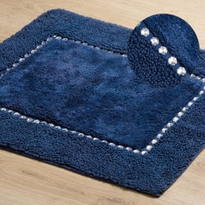 Eurofirany DYWANIK ŁAZIENKOWY CHIC 60 X 90 CM GRANATOWY