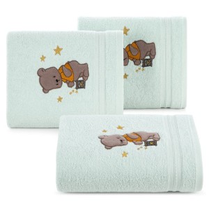 Eurofirany RĘCZNIK DZIECIĘCY BABY62 100 X 100 CM JASNOMIĘTOWY