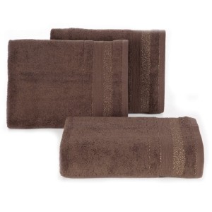 Eurofirany RĘCZNIK APRIL (08) 50 X 90 CM CIEMNOBRĄZOWY