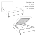 BED DESIGN Łóżko Tapicerowane SIMONE Easy Kontynent Pojemnik
