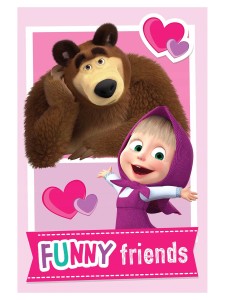 Jerry Fabrics Koc polarowy 100x150 Masza i Niedźwiedź