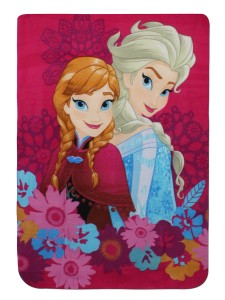 Setino Koc polarowy 100x140 Kraina Lodu Sisters ciemny róż