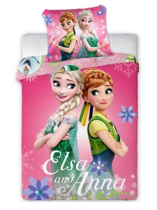 Faro Pościel bawełna 100x135 Kraina Lodu pink