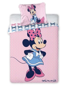 Faro Pościel bawełna 100x135 Myszka Minnie groszki