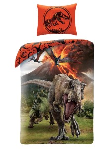 Halantex Pościel bawełna 140x200 Jurassic World czerwony