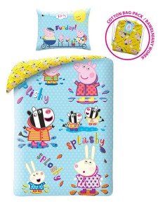 Halantex Pościel bawełna 140x200 Świnka Peppa + plecak