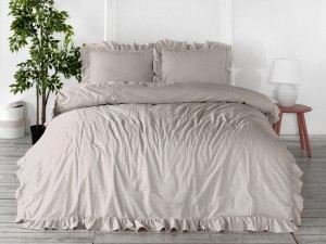 Limasso Pościel bawełniana NATURAL CREAM 160x200(P) STONEWASHED