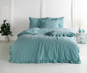 Limasso Pościel bawełniana MINERAL BLUE 200x220(P) STONEWASHED