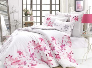 Hobby Pościel satyna bawełniana LUCIA fuchsia/200x220 Hobby