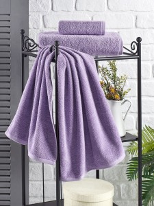 Bilge Ev Tekstil Ręcznik bawełniany frotte EFOR 3162 lilac 40x60
