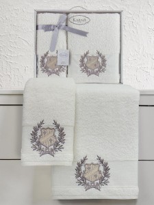 Bilge Ev Tekstil Ręcznik bawełniany frotte DAVIS 3414 cream 50x90+70x140 kpl.