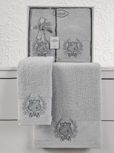 Bilge Ev Tekstil Ręcznik bawełniany frotte DAVIS 3414 grey 50x90+70x140 kpl.