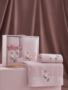 Bilge Ev Tekstil Ręcznik bawełniany frotte VALDI 3457 light lavender 50x90+70x140 kpl.