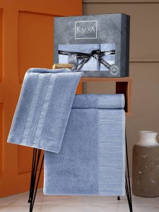 Bilge Ev Tekstil Ręcznik bawełniany frotte MORANO 3470 blue 50x90+70x140 kpl.