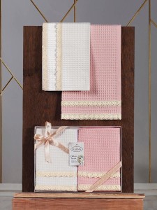 Bilge Ev Tekstil Ręcznik bawełniany waffle KOPENAKI 3498 V1  2x40x60 kpl.