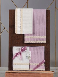 Bilge Ev Tekstil Ręcznik bawełniany waffle KOPENAKI 3498 V2  2x40x60 kpl.