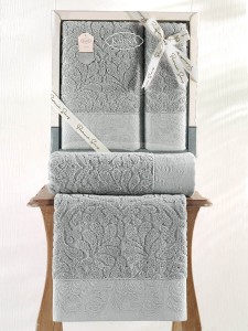 Bilge Ev Tekstil Ręcznik bawełniany frotte NOVRA 3662 green 50x90+70x140 kpl.