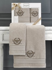 Bilge Ev Tekstil Ręcznik bawełniany frotte KAVELL 3676 beige 50x90+70x140 kpl.