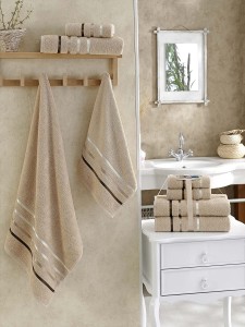 Bilge Ev Tekstil Ręcznik bawełniany frotte BALE 953 beige 2x50x80+2x70x140 kpl.