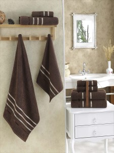 Bilge Ev Tekstil Ręcznik bawełniany frotte BALE 953 brown 2x50x80+2x70x140 kpl.