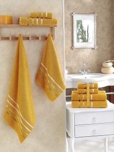 Bilge Ev Tekstil Ręcznik bawełniany frotte BALE 953 dark yellow 2x50x80+2x70x140 kpl.