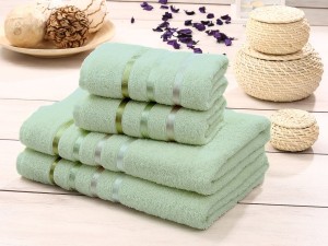 Bilge Ev Tekstil Ręcznik bawełniany frotte BALE 953 light green 2x50x80+2x70x140 kpl.