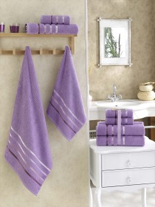 Bilge Ev Tekstil Ręcznik bawełniany frotte BALE 953 lilac 2x50x80+2x70x140 kpl.