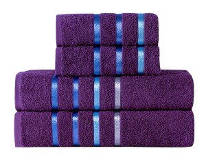 Bilge Ev Tekstil Ręcznik bawełniany frotte BALE 953 purple 2x50x80+2x70x140 kpl.
