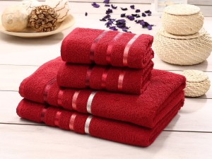 Bilge Ev Tekstil Ręcznik bawełniany frotte BALE 953 red 2x50x80+2x70x140 kpl.
