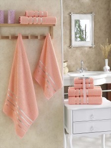 Bilge Ev Tekstil Ręcznik bawełniany frotte BALE 953 salmon 2x50x80+2x70x140 kpl.