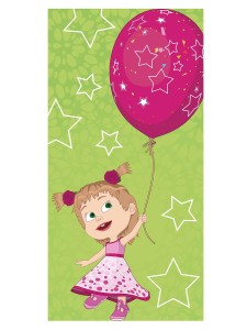 Faro Ręcznik bawełniany 70x140 Masza i balon zielony