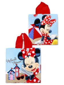 Setino Ręcznik bawełniany ponczo z kapturem 55x110 Myszka Minnie