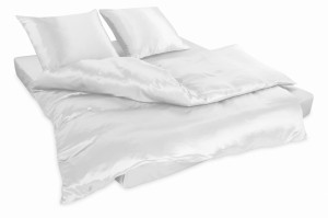 KLARA Pościel Jedwabna 160x200 + 2x70x80 Biała 2szt. RABAT 10%