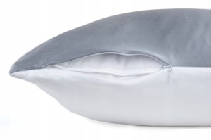 KLARA Poszewka Jedwabna 40x40 Szara Z Bambusem 2szt. RABAT 10%