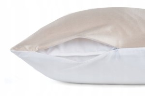 KLARA Poszewka Jedwabna 70x80 Beżowa Z Bambusem 2szt. RABAT 10%
