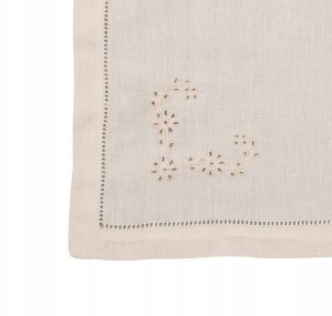 KLARA Serwetka Lniana Z MereżkĄ Haftowana 60X60 2szt. RABAT 10%