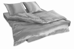 KLARA Pościel Jedwabna 160x200 + 2x70x80 Szara 2szt. RABAT 10%