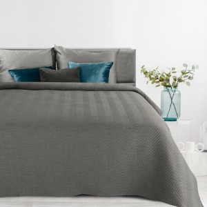 Eurofirany Narzuta Len 3 Grafitowa 200x220