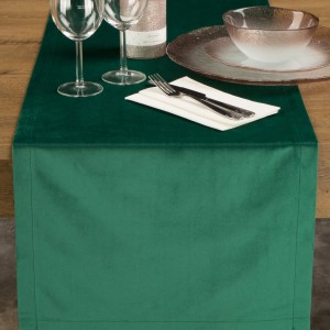 Eurofirany Bieżnik Velvet Ciemnozielony 40x140