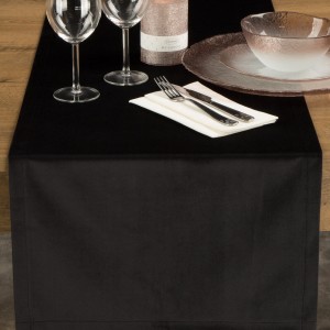 Eurofirany Bieżnik Velvet Czarny 40x140