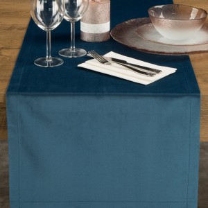 Eurofirany Bieżnik Velvet Granatowy 40x140