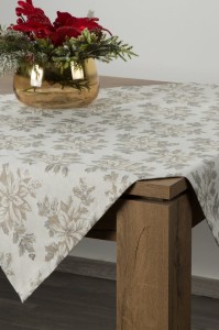 Eurofirany Obrus Noel 2 Srebrny 85x85