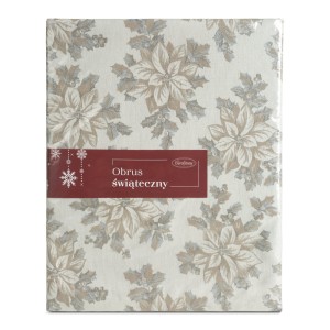 Eurofirany Obrus Noel 2 Srebrny 135x180