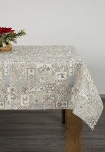 Eurofirany Obrus Noel 3 Srebrny 135x180