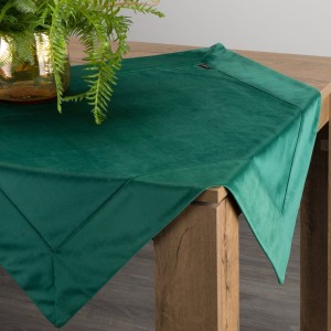 Eurofirany Obrus Velvet Ciemnozielony 85x85
