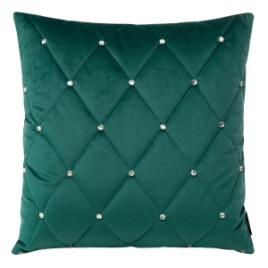 Eurofirany Poszewka Welwetowa Pikowana Velvet 37 Ciemnoturkusowa 45x45
