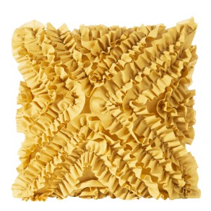 Eurofirany Poszewka Z Falbankami Ella Line Mirena Musztardowa 45x45