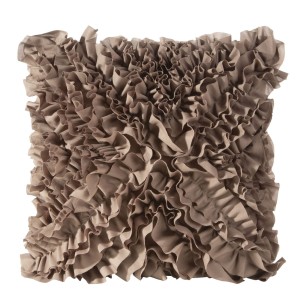 Eurofirany Poszewka Z Falbankami Ella Line Mirena Ciemnobeżowa 45x45