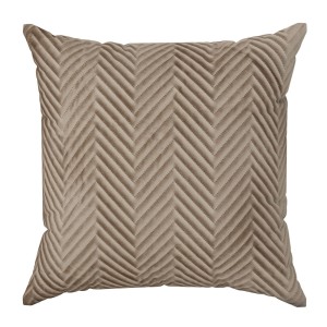 Eurofirany Poszewka Welwetowa Pikowana Sofia Brązowa 45x45