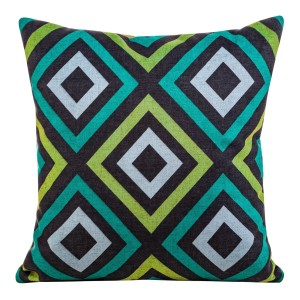 Eurofirany Poszewka Welwetowa Rombo Turkusowa 45x45